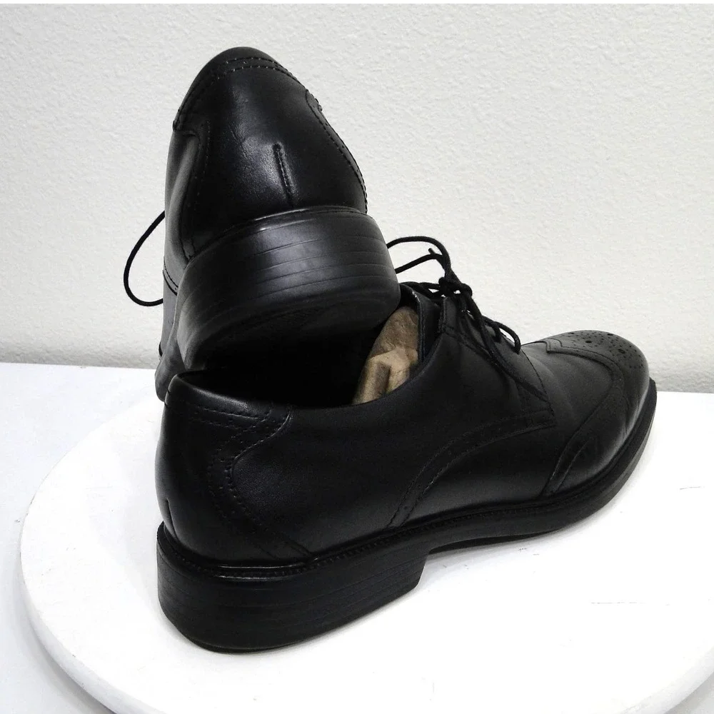 Bostonian Flexlite Mens Black‎ Leather Wingtip Oxford Dress Shoes 23214 Size 12M